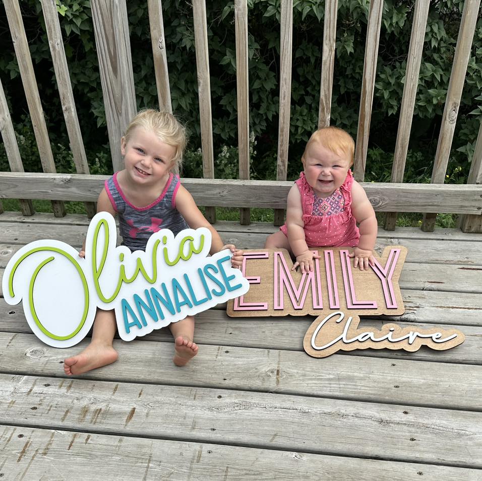 Double Layer Name Sign