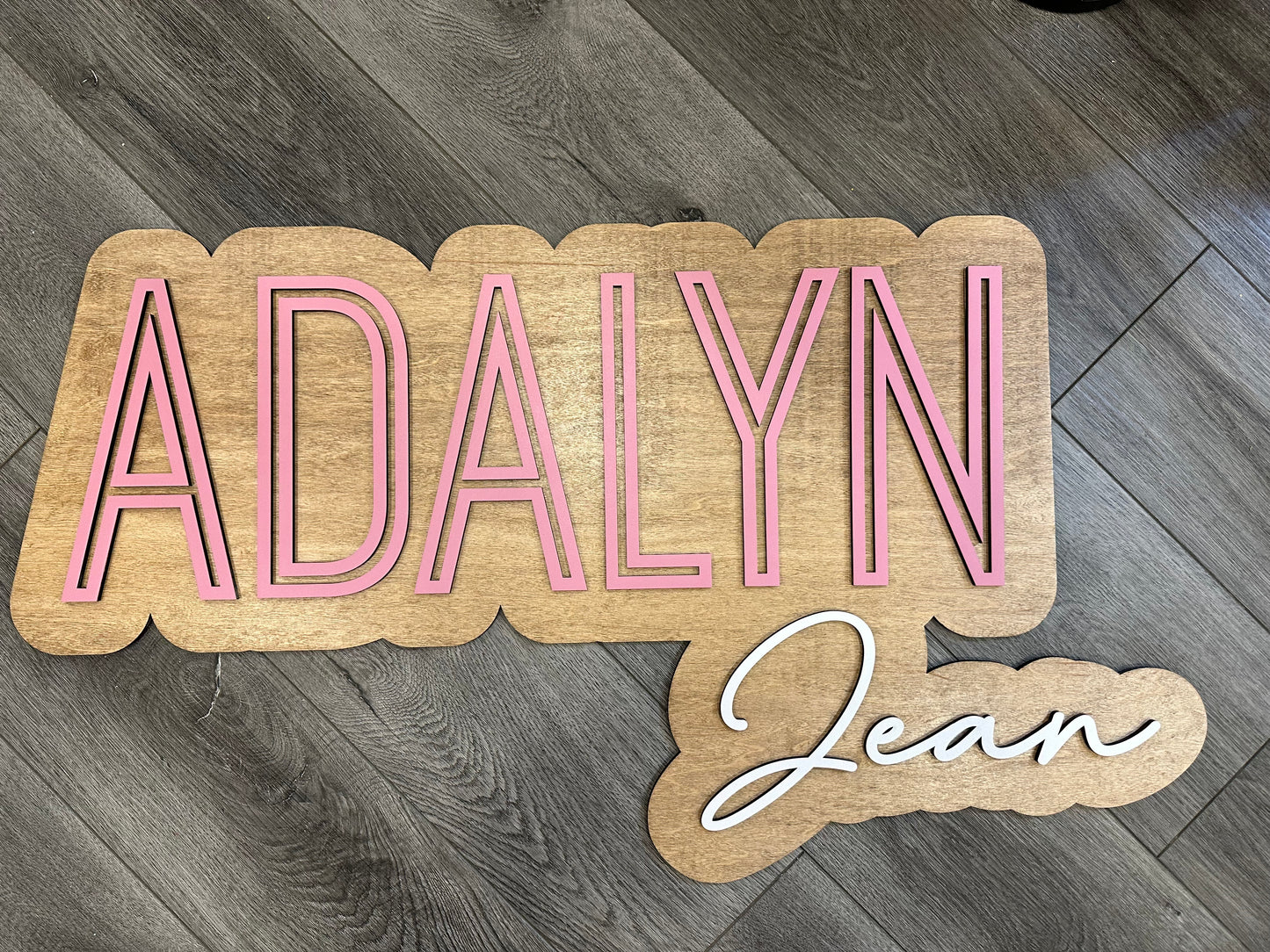Double Layer Name Sign