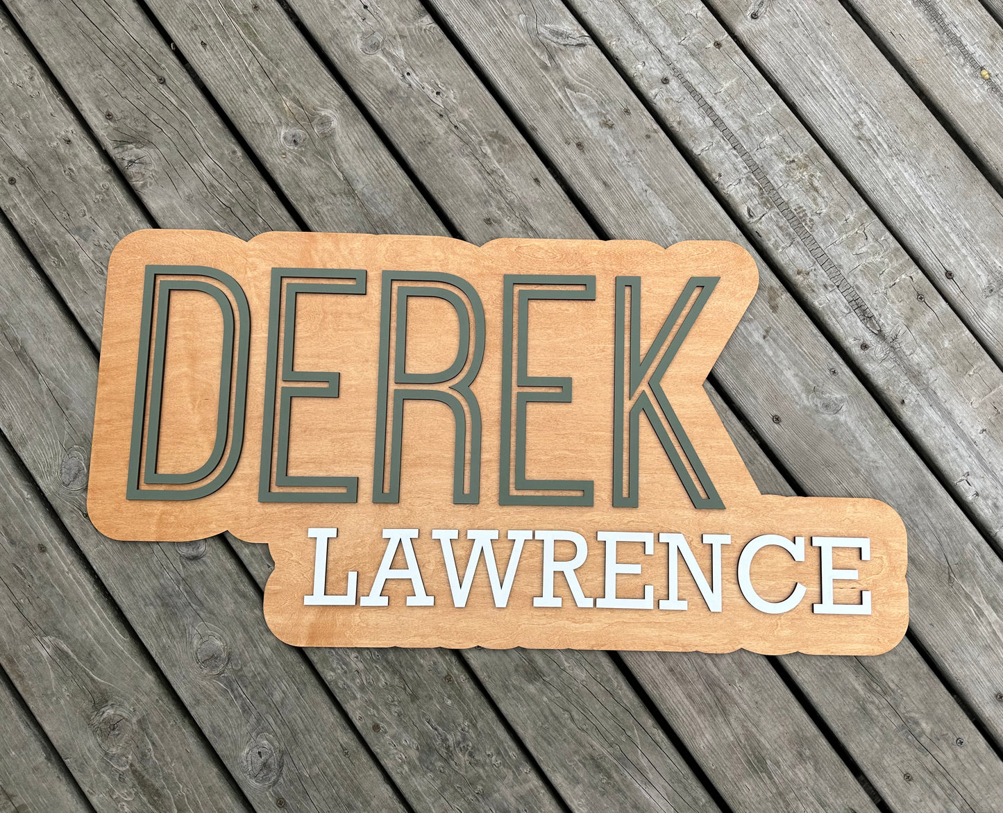 Double Layer Name Sign
