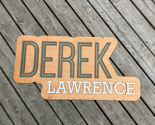 Double Layer Name Sign