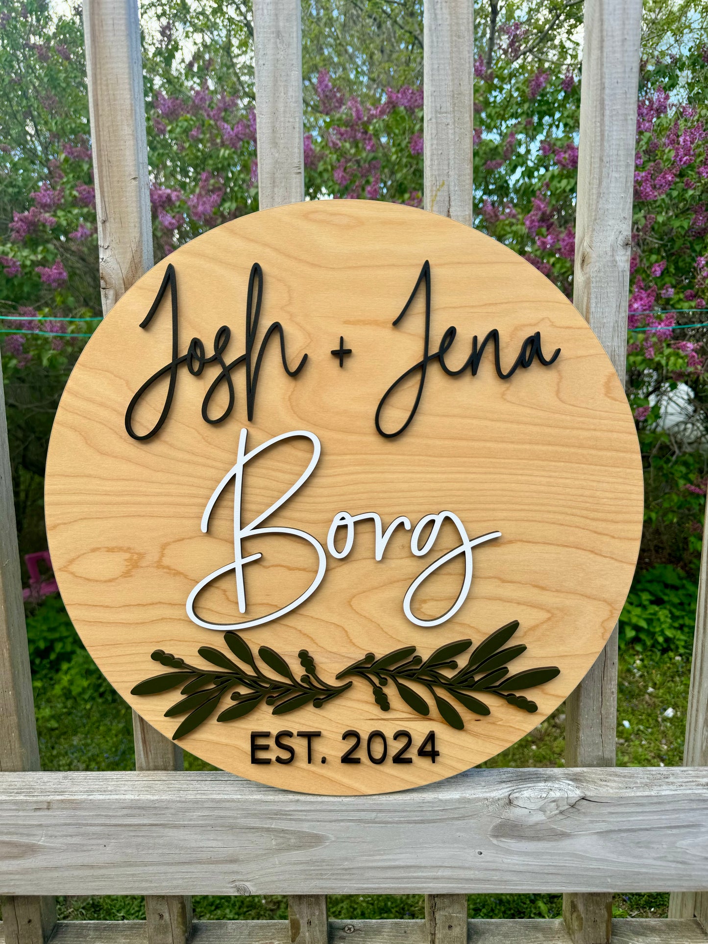 First and Last Name Personalized Sign