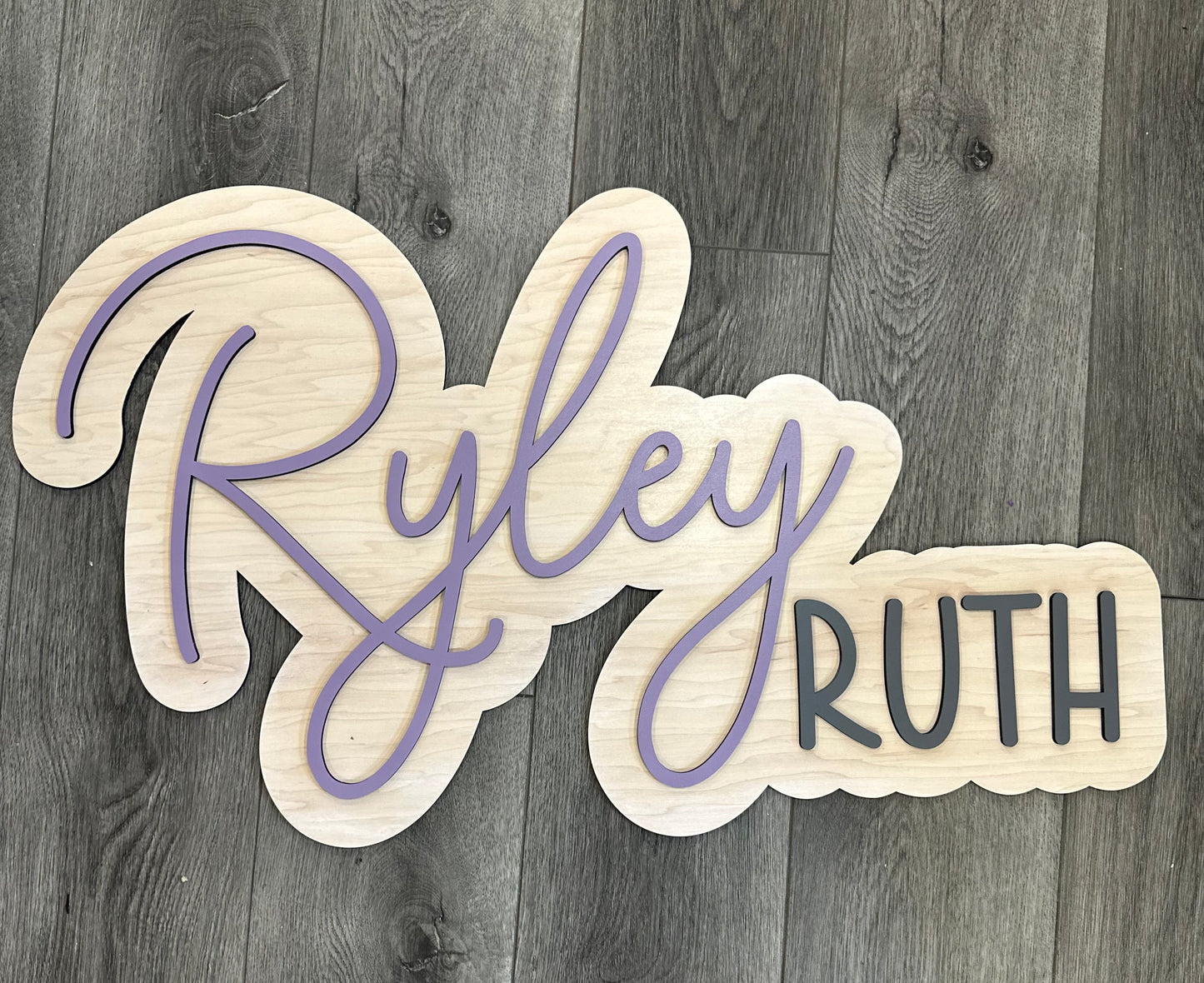 Double Layer Name Sign
