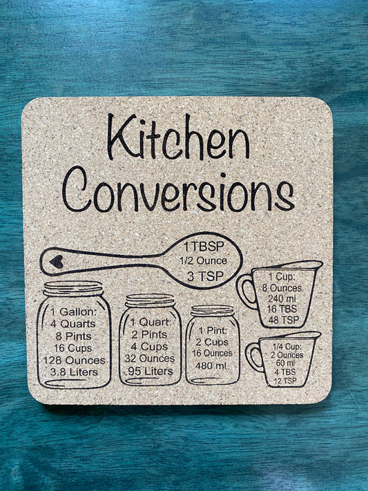 Engraved Square Cork Trivet