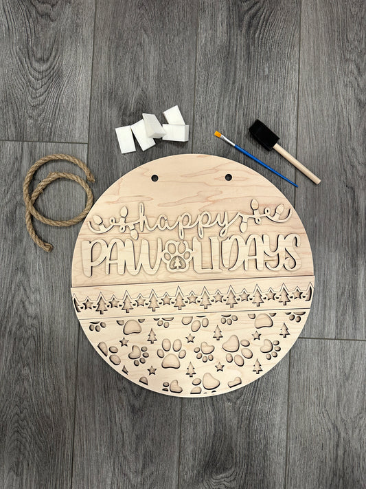 DIY Paint Kit: Happy Pawlidays