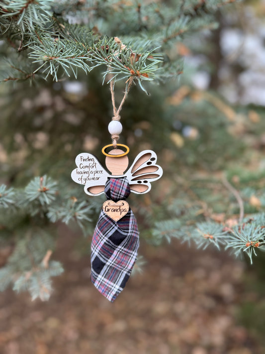 Loved ones fabric Angel Ornament