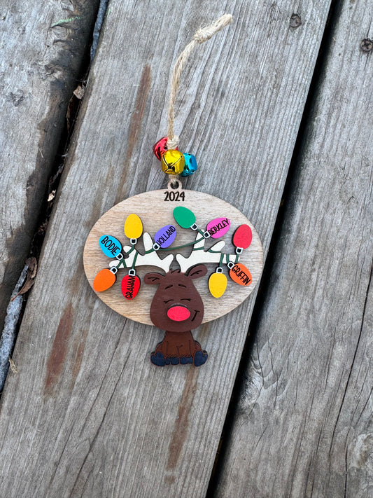 Reindeer Personalized Ornament