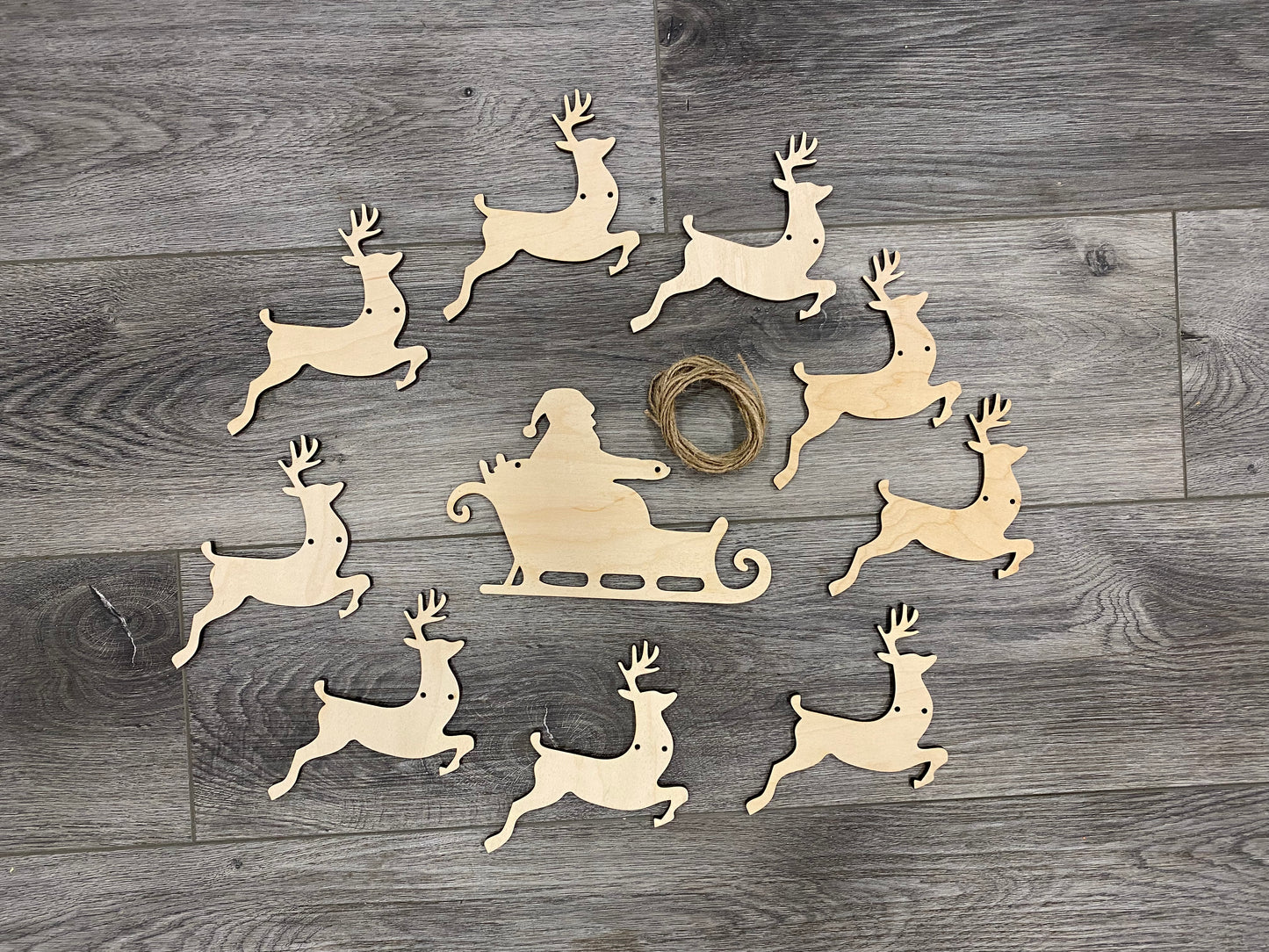 DIY Paint Kit: Reindeer and Sleigh Garland