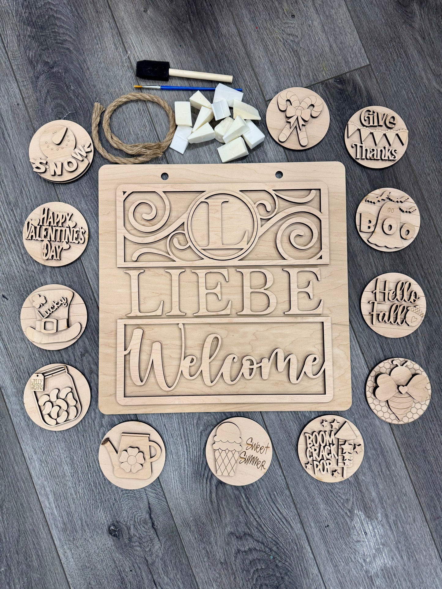 DIY Paint Kit: Interchangeable Last Name