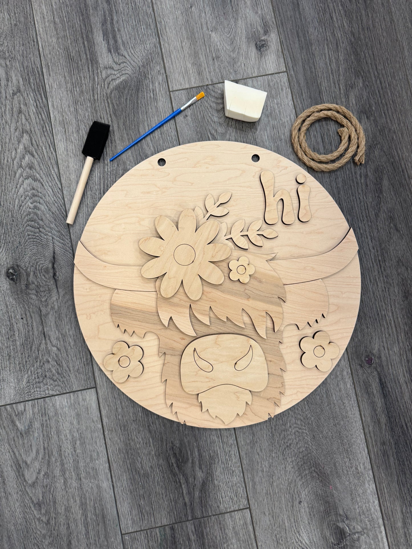 DIY Paint Kit: Cow Hi