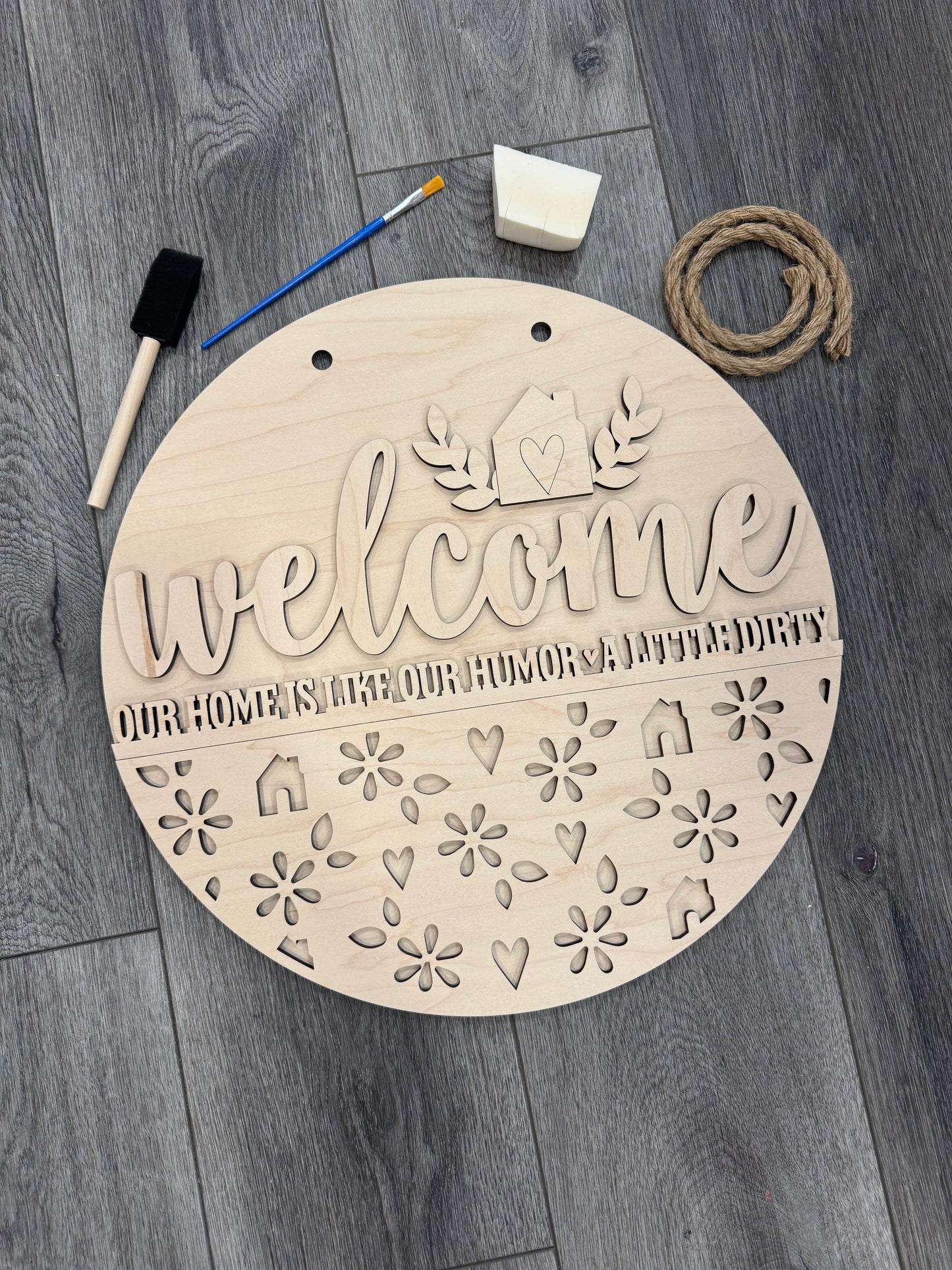 DIY Paint Kit: Welcome home is like our humor