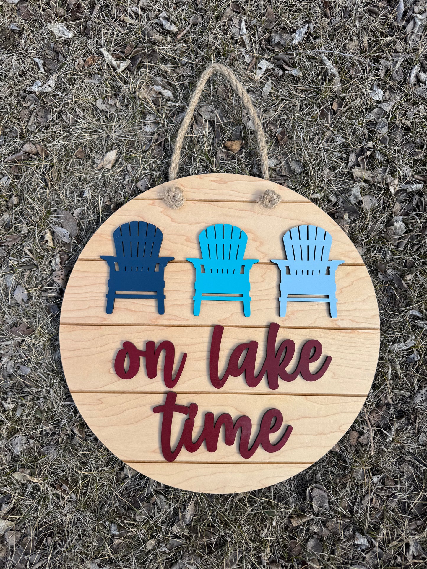 On Lake Time - Blue Chairs