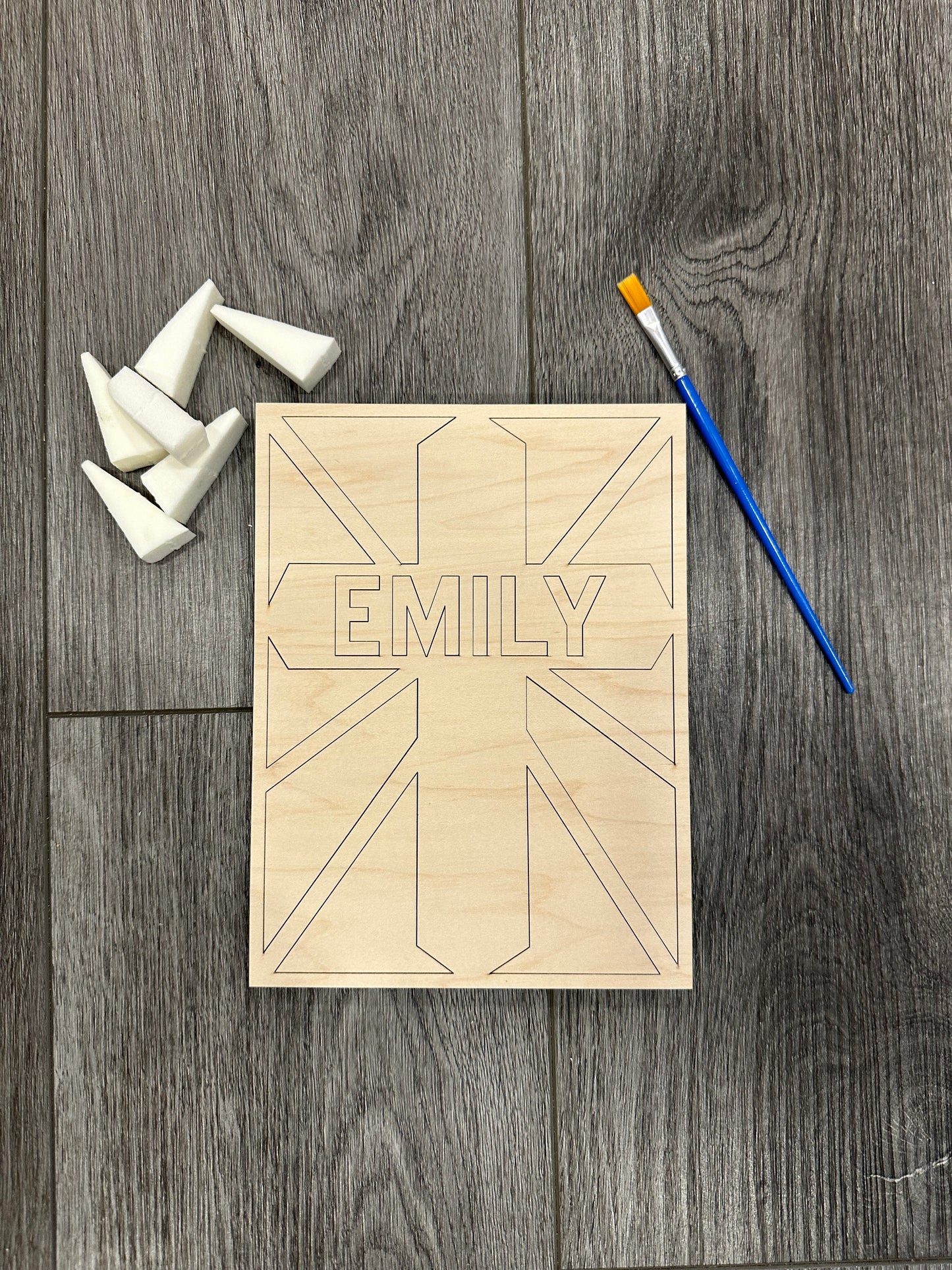 DIY Paint Kit: Stained Glass cross with name