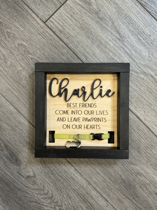 Pet Memorial Collar Sign