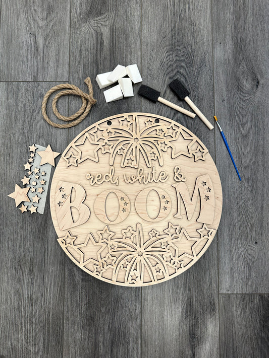 DIY Paint Kit: Red White and Boom