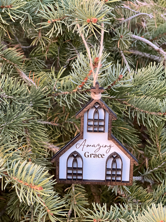 Amazing Grace Church Ornament