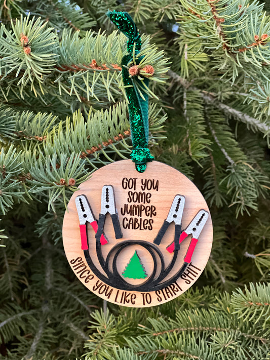 Jumper Cable Ornament - Explicit