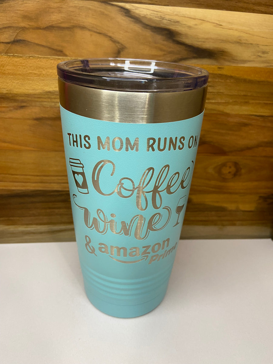 20oz Teal Blue Tumbler - Insulated Stainless Steel Coffee Cup with