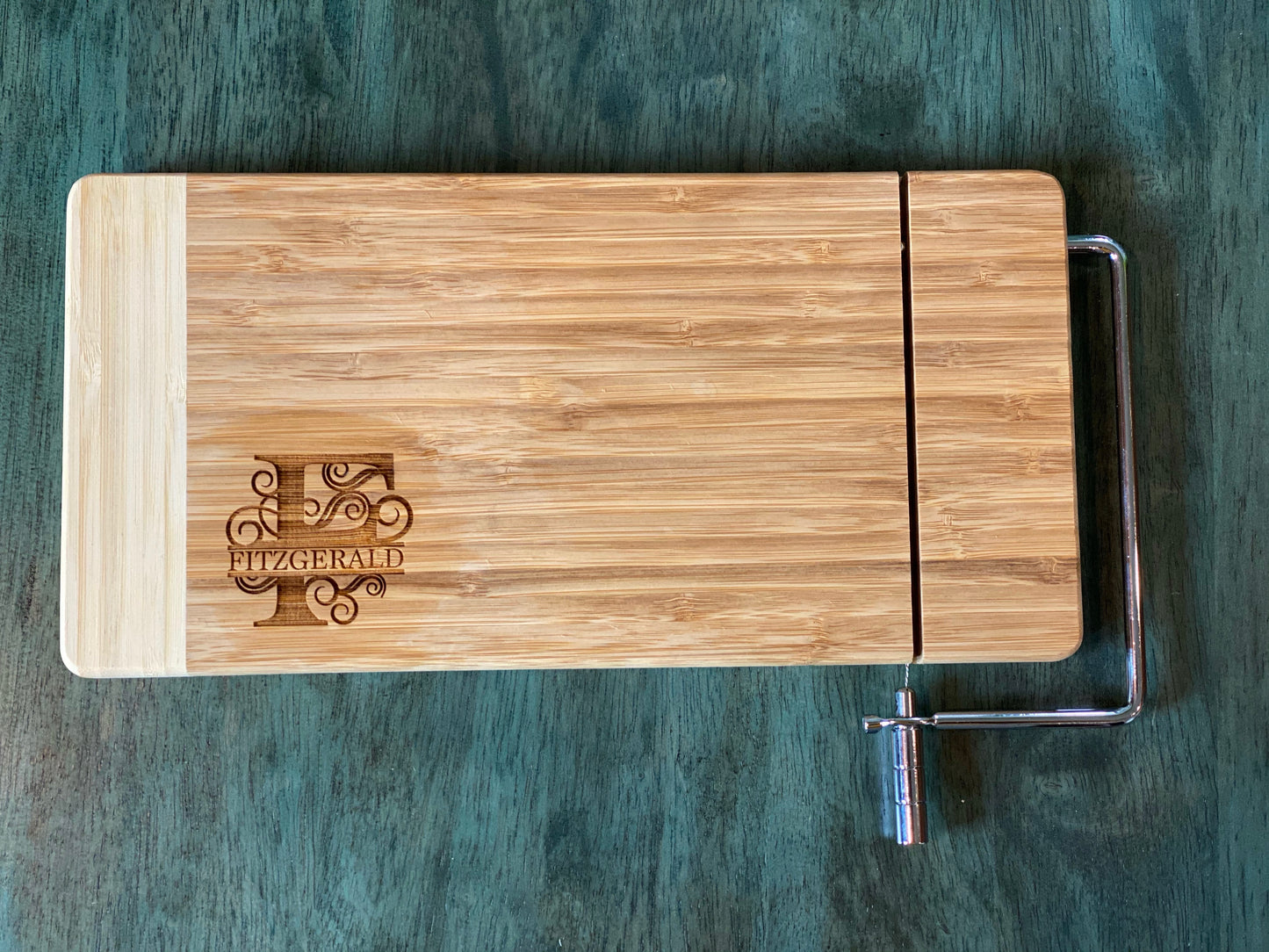 Bamboo Cutting Board with Cheese Cutter