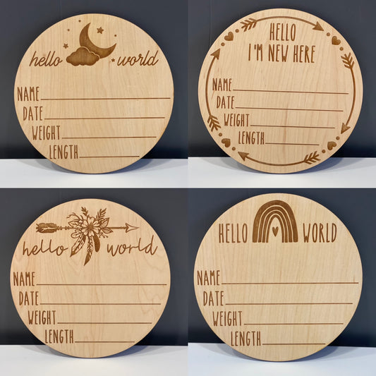 7" Wooden Newborn Stats