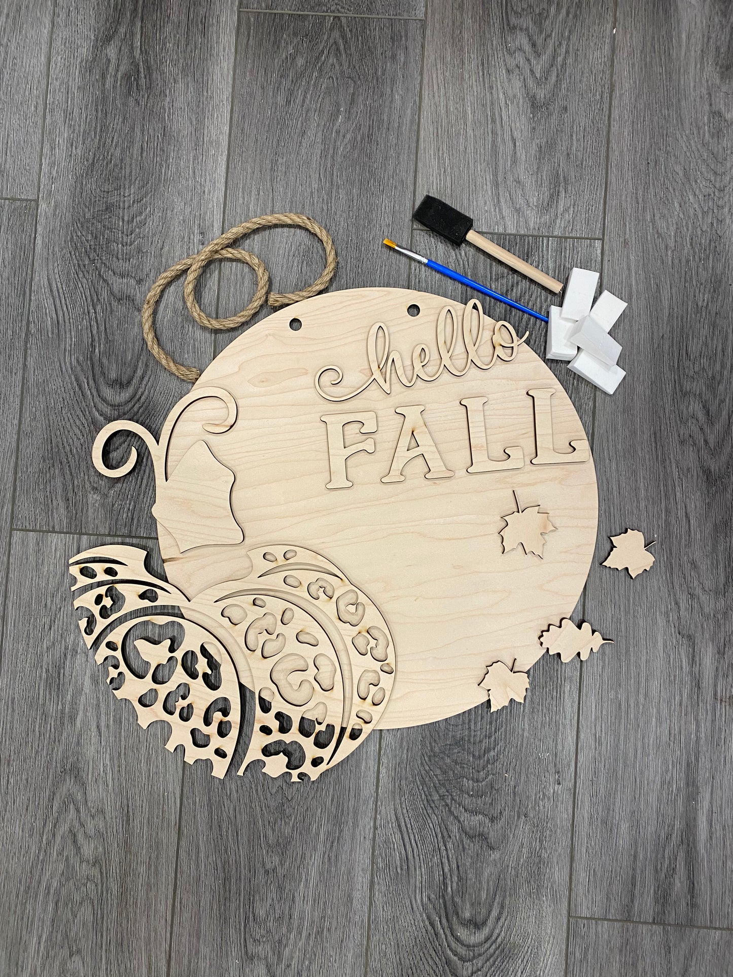 DIY Paint Kit: Hello Fall Chetah Pumpkin