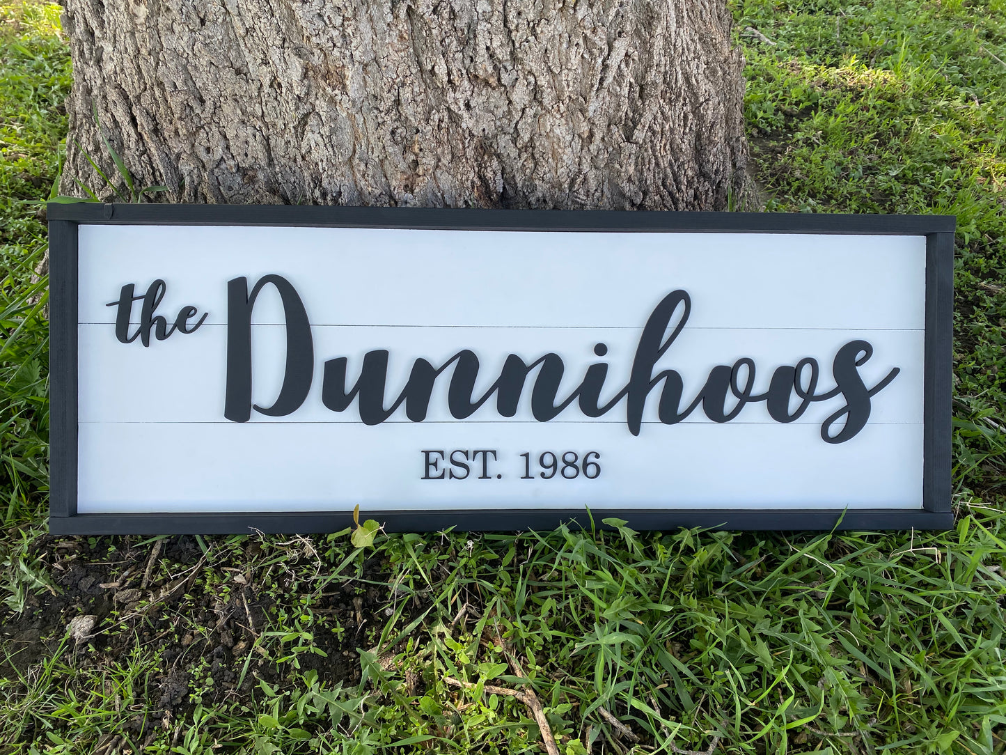 Custom 12”x36” Last Name sign