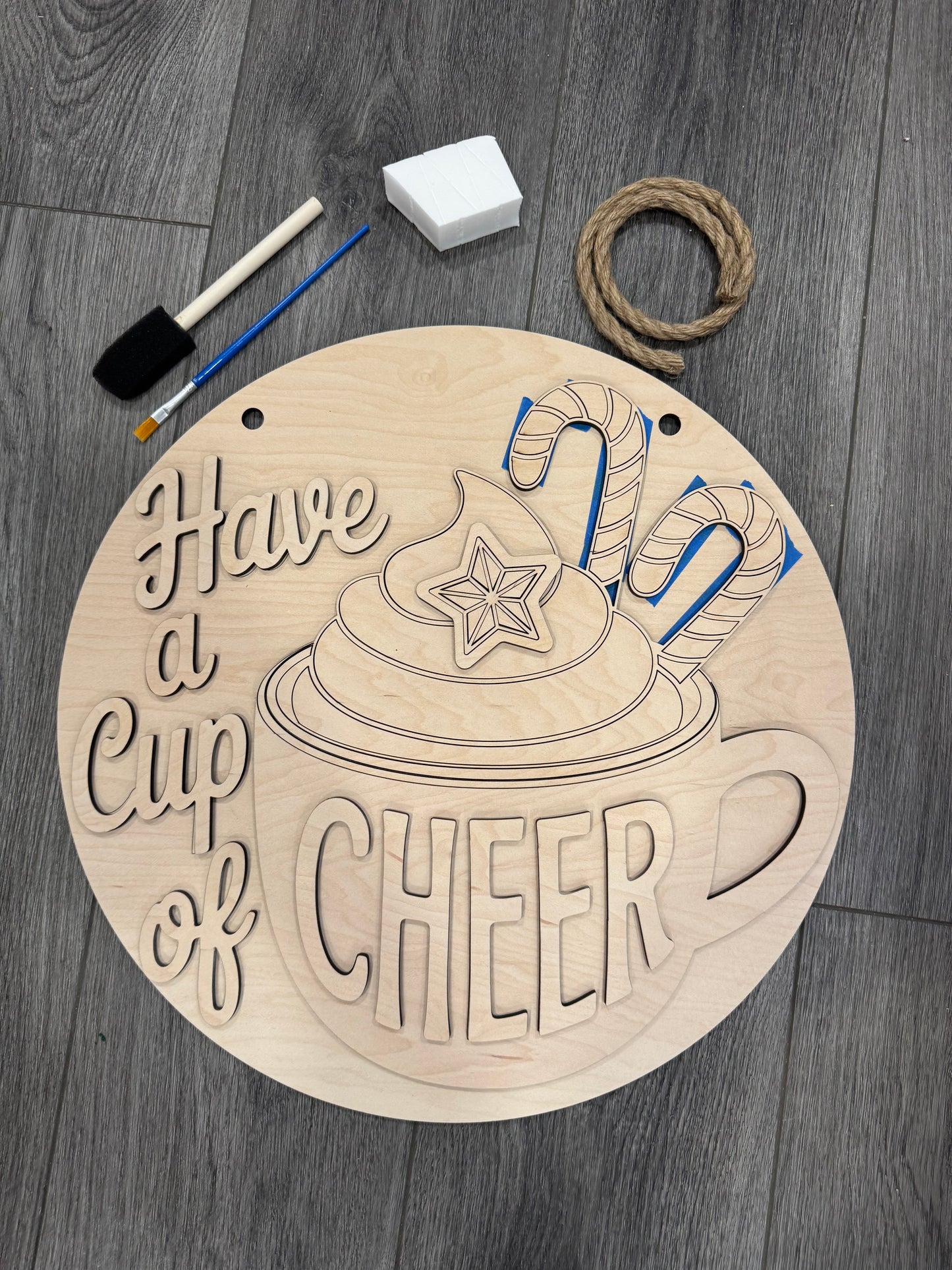 DIY Paint Kit: Have a cup of cheer candy cane