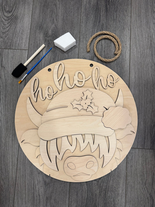 DIY paint kit: Ho Ho Ho cow