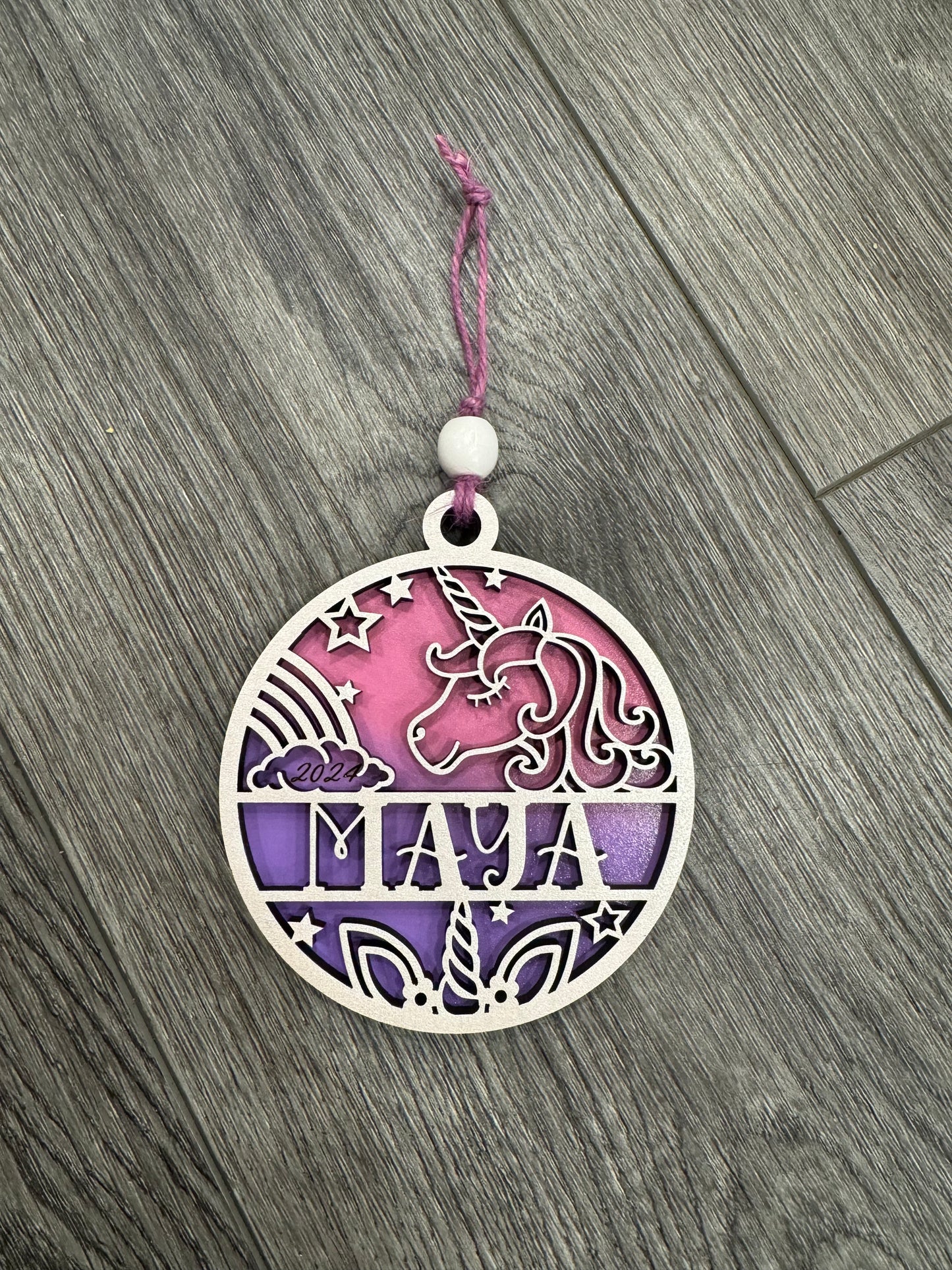 Rainbow Unicorn Ornament