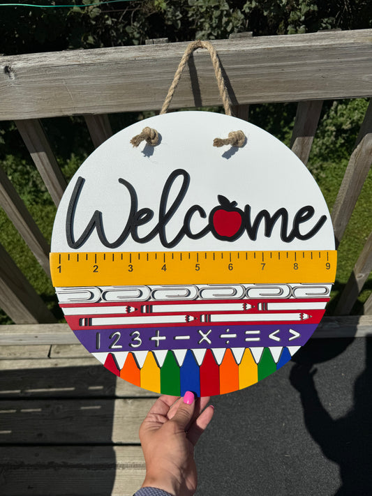 Welcome Classroom Door Hanger