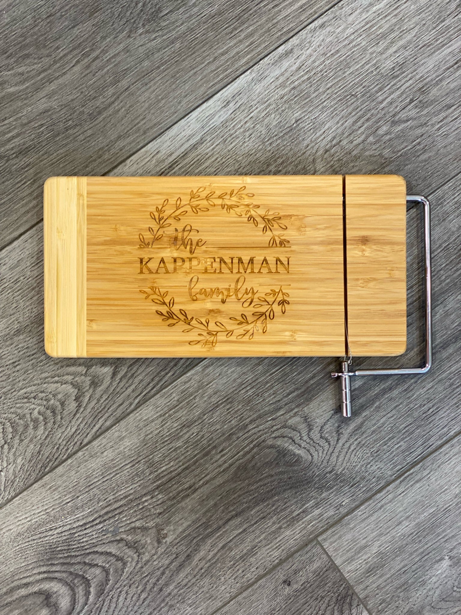 Bamboo Cutting Board with Cheese Cutter