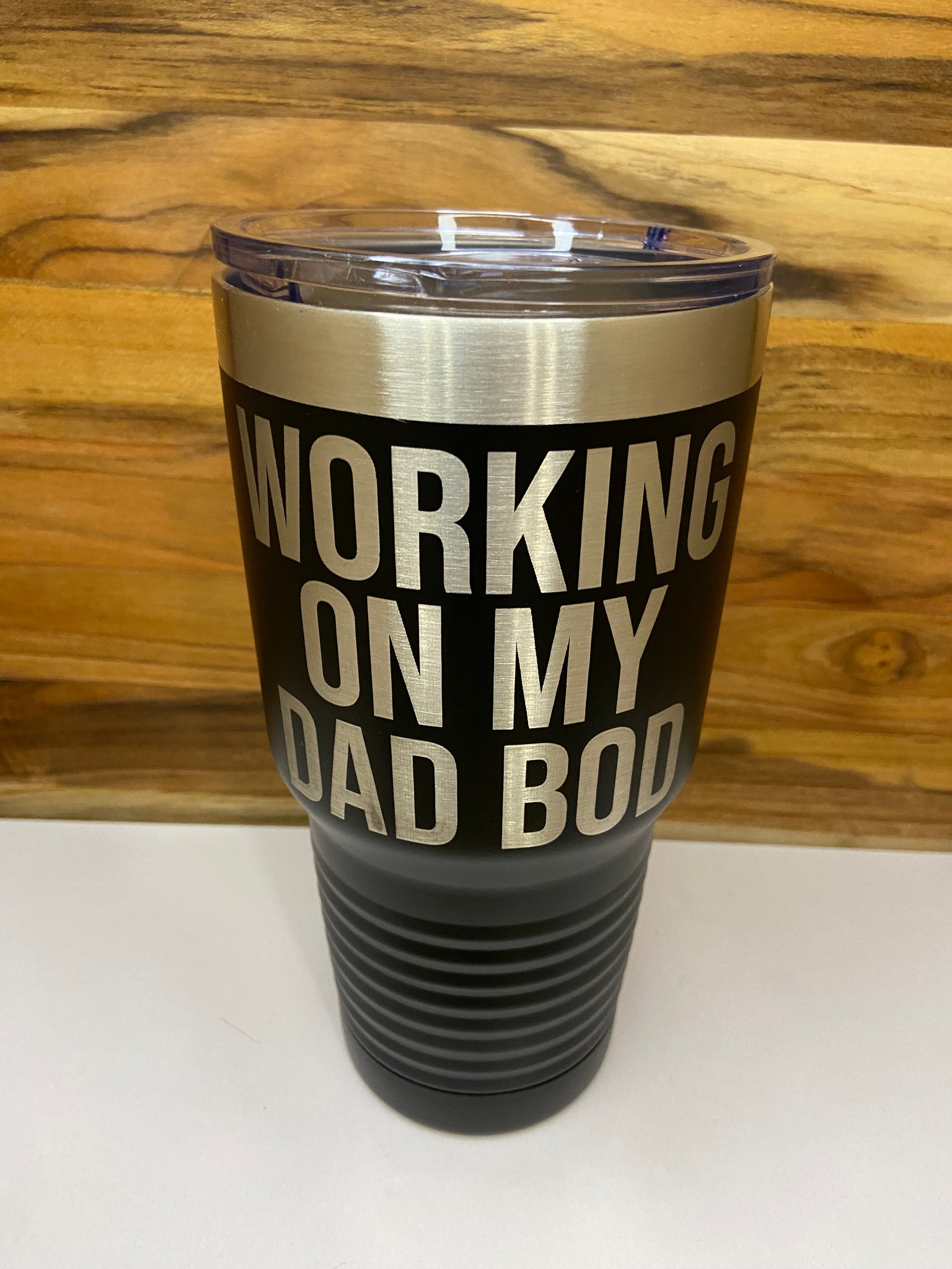 Working On My Dad Bod 30oz Ringneck Tumbler - Black