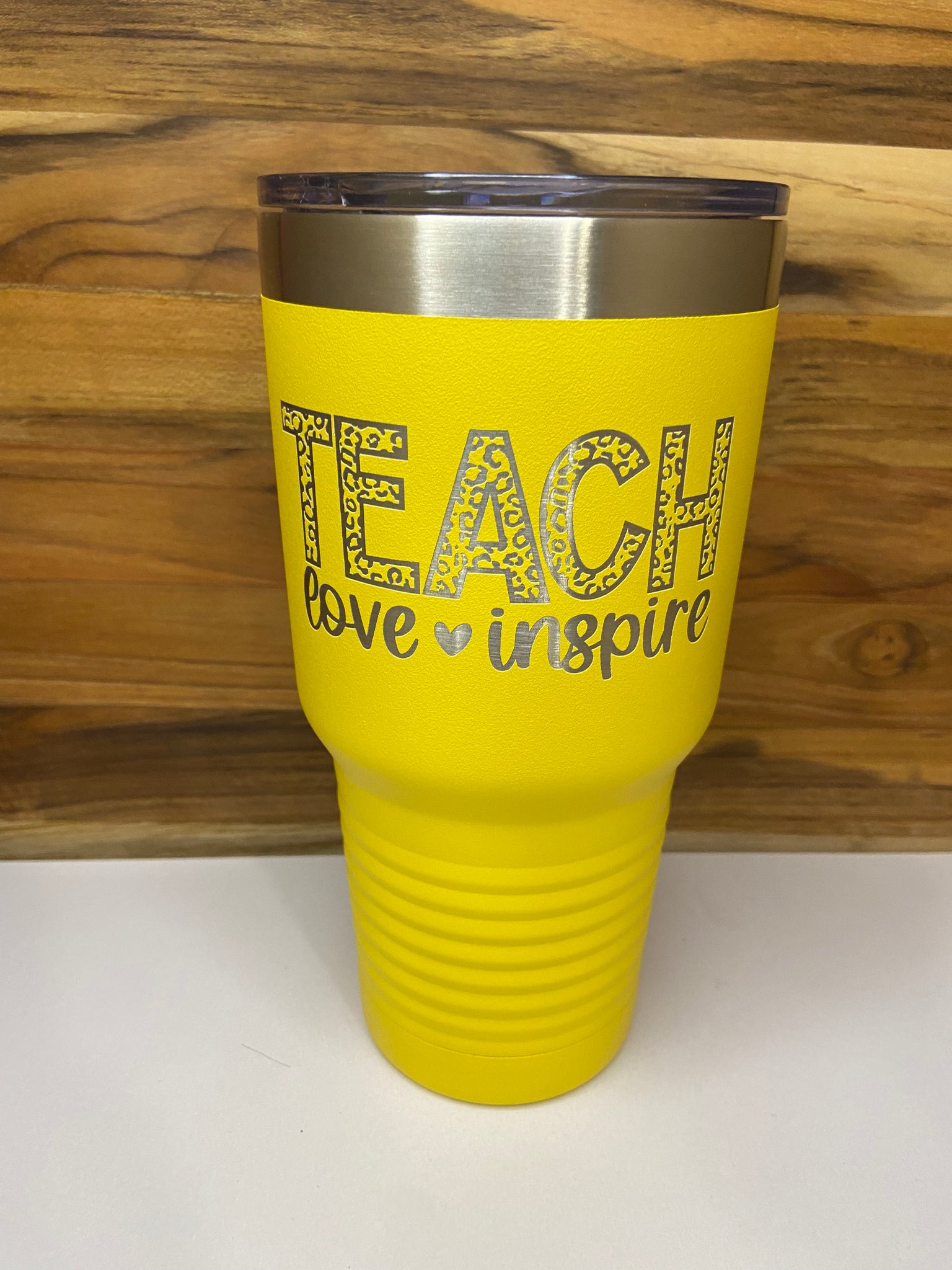 Teach Love Inspire 30oz Ringneck Tumbler - Yellow