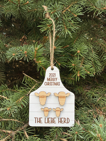 Cattle Tag Personalized Ornament