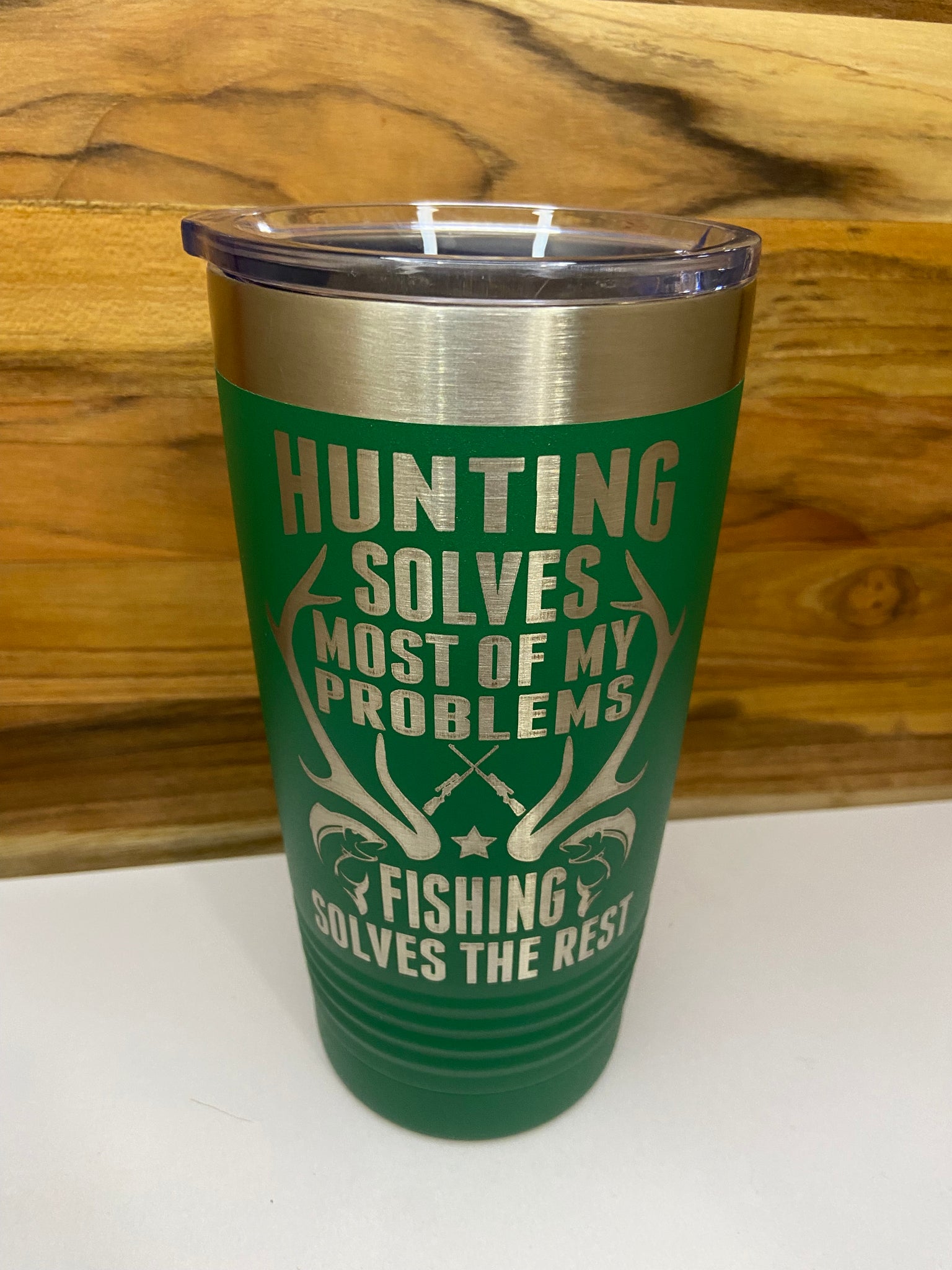 Hunting Fishing 20oz Ringneck Tumbler - Green