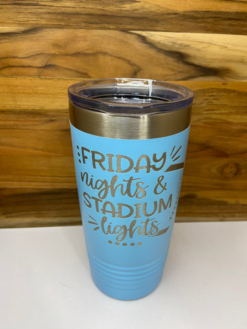 Friday Nights Stadium Lights 20oz Ringneck Tumbler - Light Blue