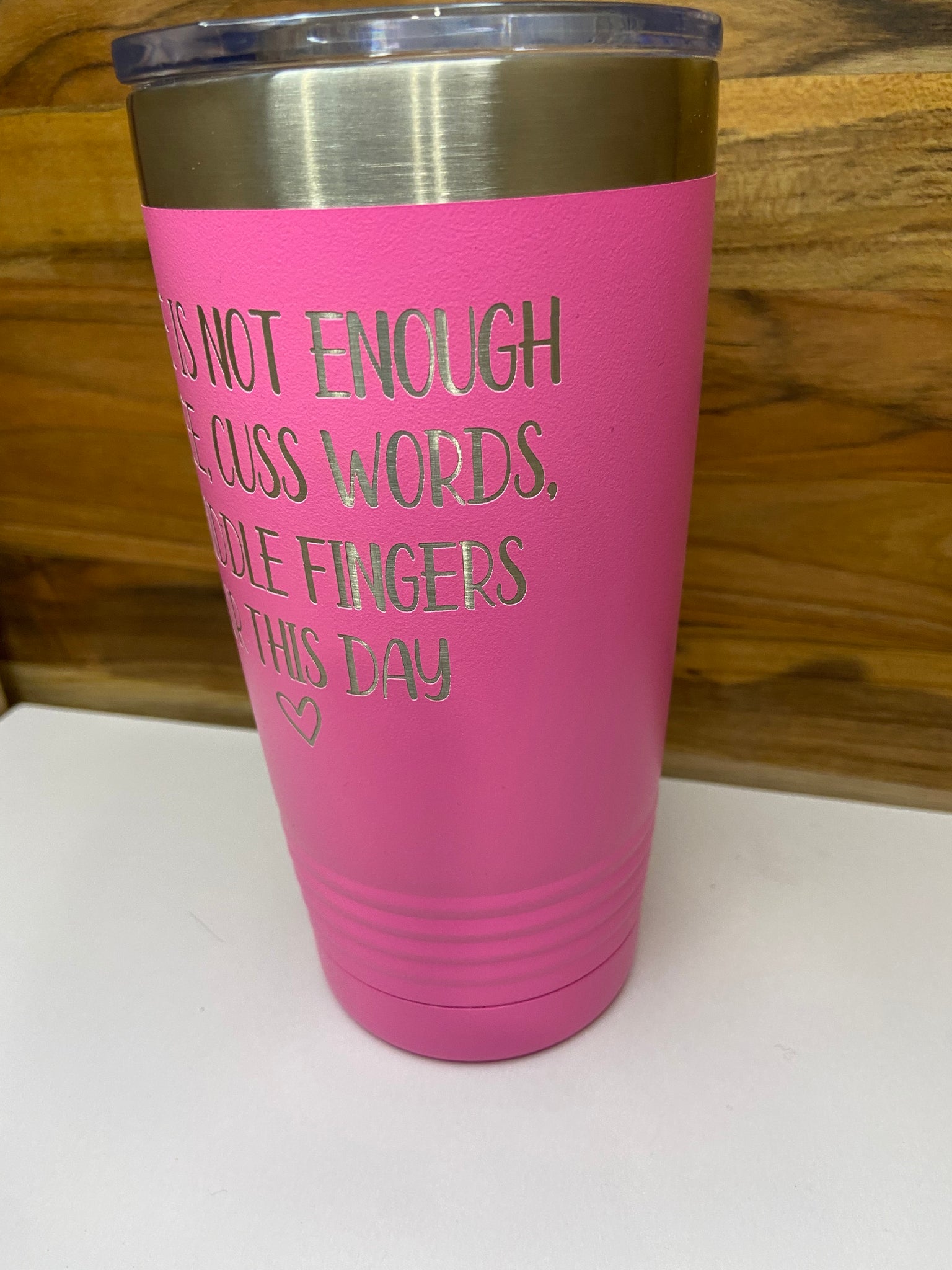 Not Enough Cuss Words 20oz Ringneck Tumbler - Pink