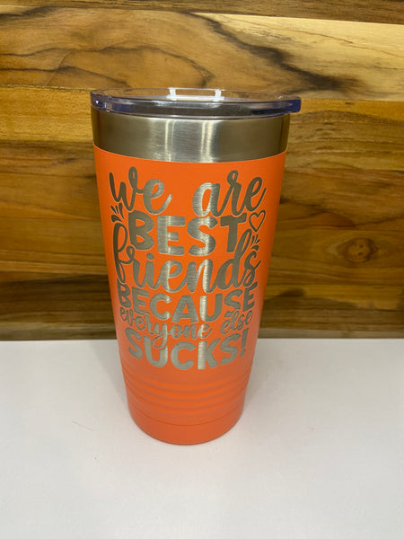 Best Friends Have Paws Coral 20oz. Insulated Tumbler