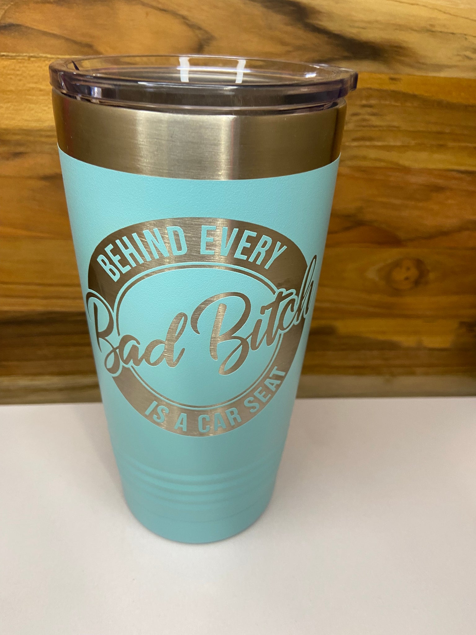 Behind Every Bad B. 20oz Ringneck Tumbler - Teal