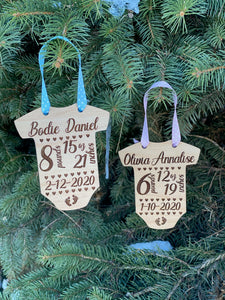 Baby Birth Stats Ornament