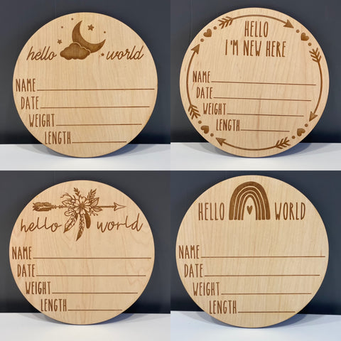 7" Wooden Newborn Stats