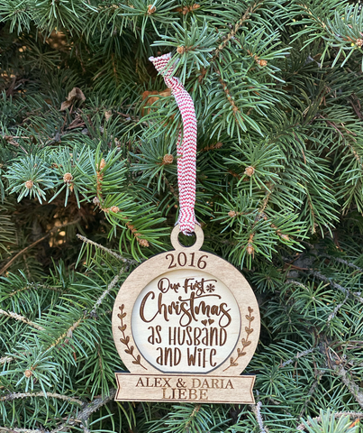 Our First Christmas as Husband and Wife Ornament