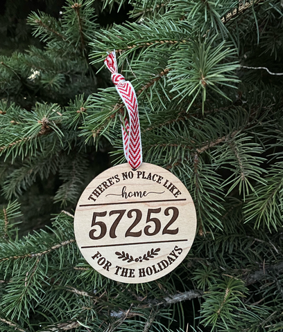 No Place Like Home Zip code Ornament