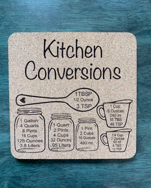 Kitchen Conversions Square Cork Trivet