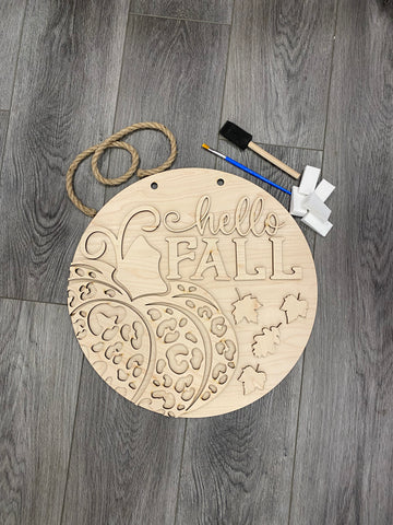 DIY Paint Kit: Hello Fall Chetah Pumpkin