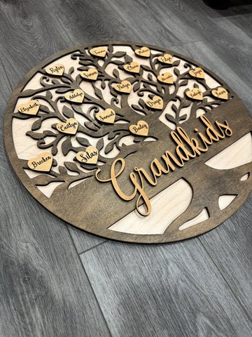 Grandkids Personalized Sign