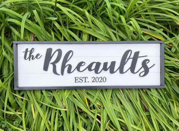 Custom 12”x36” Last Name sign