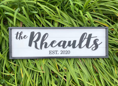 Custom 12”x36” Last Name sign